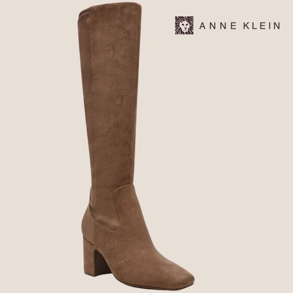 Anne Klein Brown Leather Suede Knee-High Boots - Size 9 - NWT - Picture 1 of 6